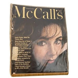 JANUARY 1962 MCCALL'S MAGAZINE - ELIZABETH TAYLOR COVER
